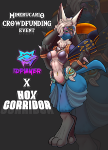 Full illustration of figurine concept of the pokemon Lucario as Mineru from The legend of Zelda - Tears of the kingdom