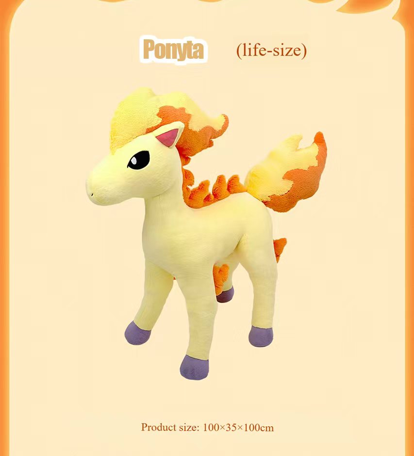 「Limited time Pre order」「Proxy Purchasing」100cm life-size Ponyta&Galarian Ponyta plush, shipping in July - Image 2