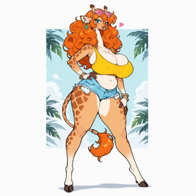 18cm - Chic Vacation Ms. Giraffe