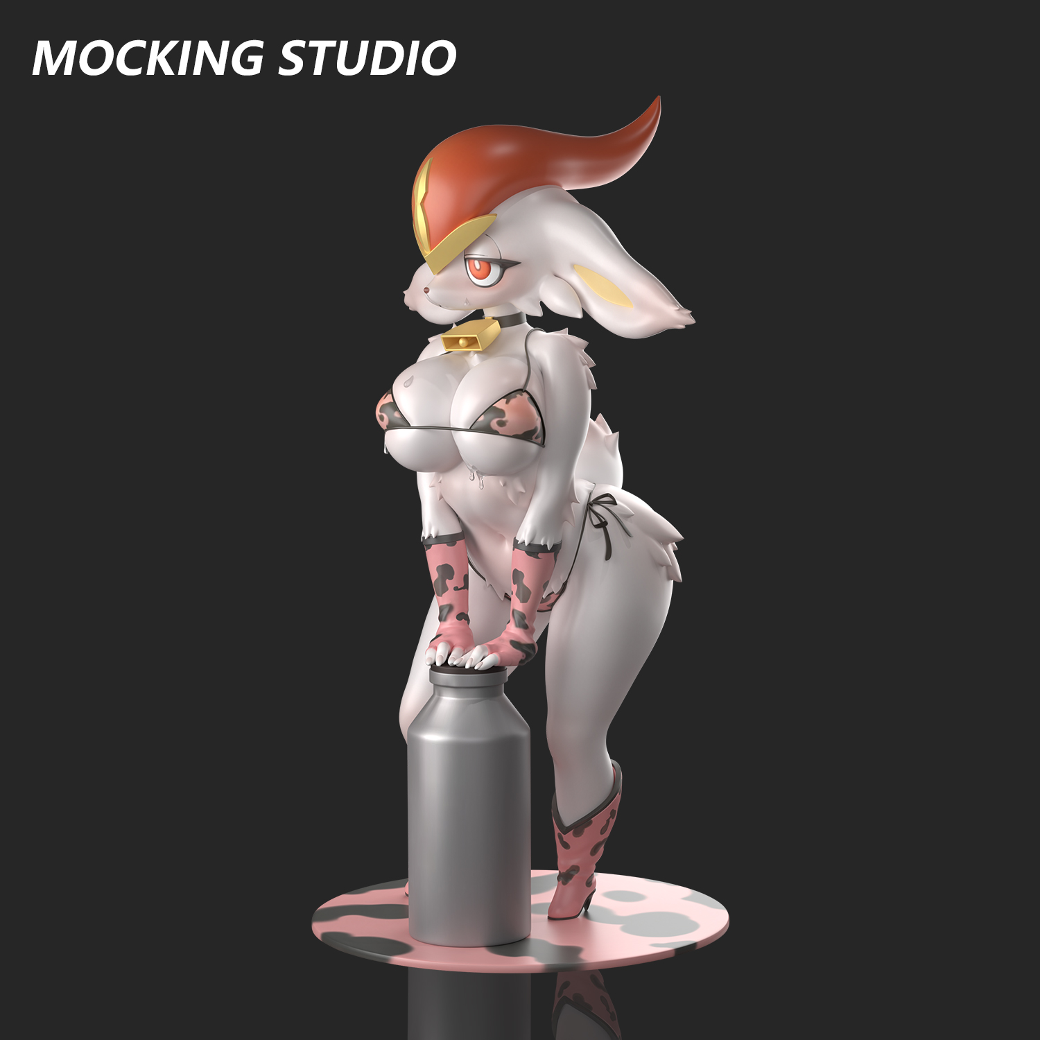 「Pre-Order」「200 units Limited」22cm YUIO Cowkini Lopunny&Cinderace figure Set Bundle, shipping time 2026 Q42026 Q4-2027 Q1 - Image 2
