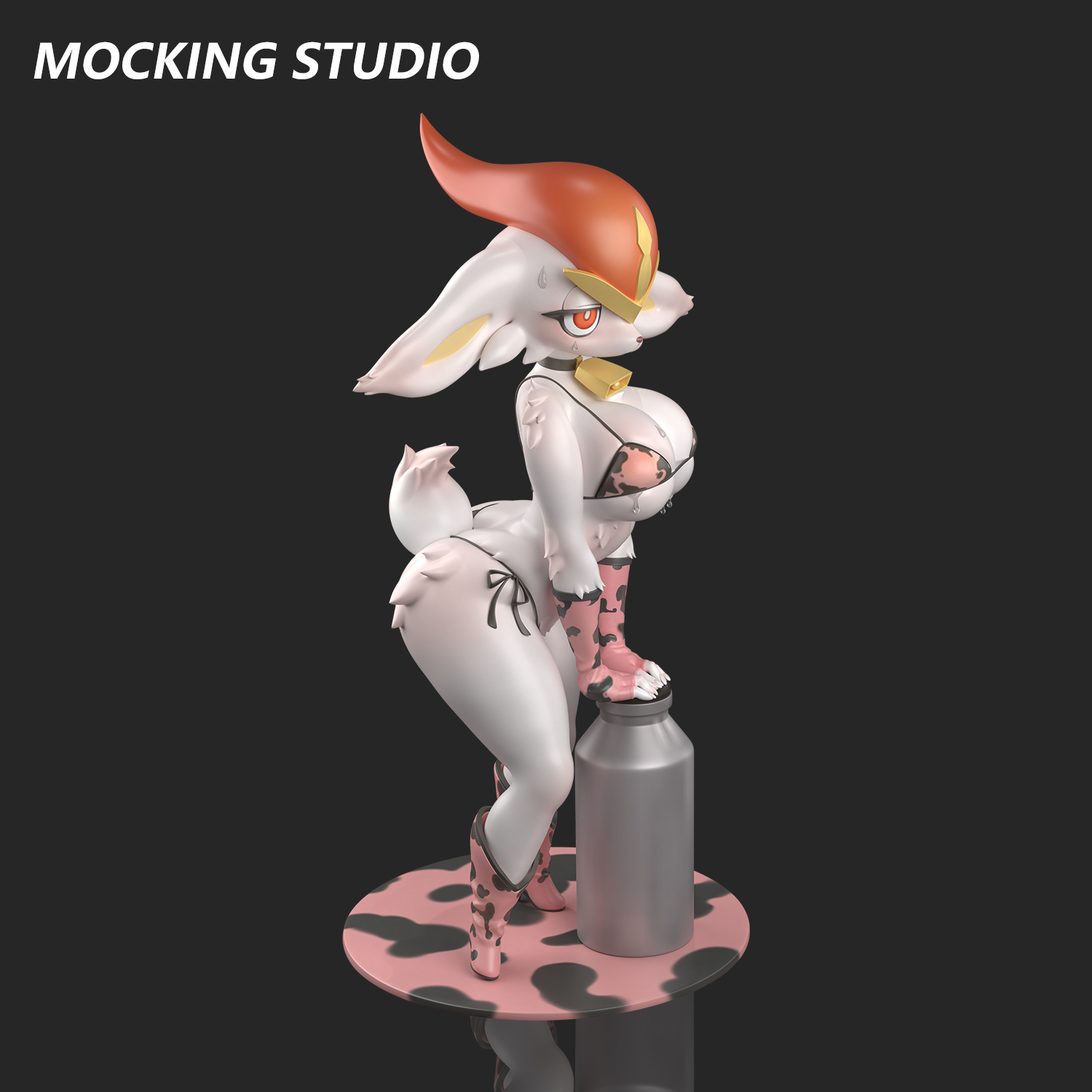 「Pre-Order」「200 units Limited」22cm YUIO Cowkini Lopunny&Cinderace figure Set Bundle, shipping time 2026 Q42026 Q4-2027 Q1 - Image 4