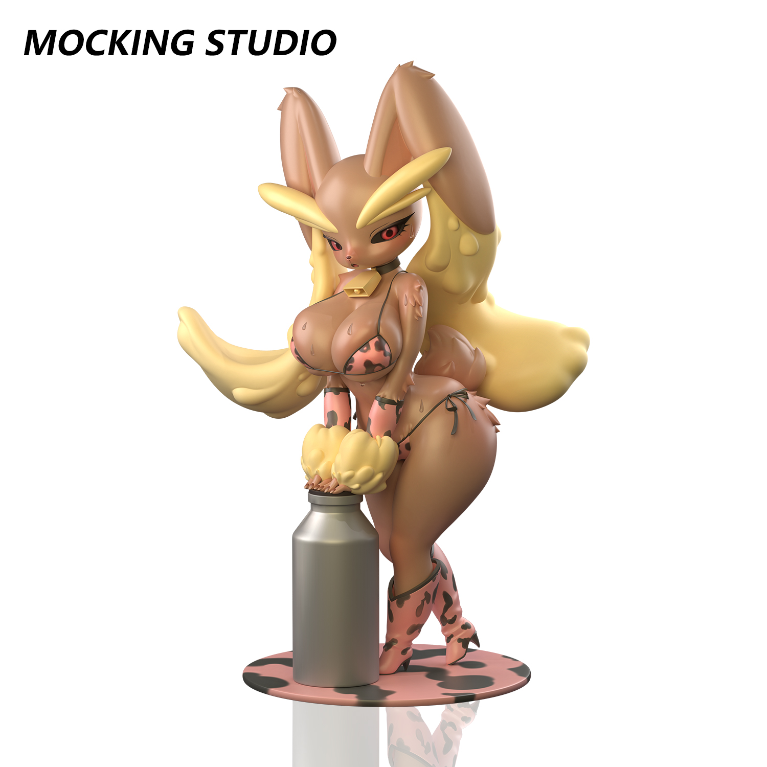 「Pre-Order」「200 units Limited」22cm YUIO Cowkini Lopunny&Cinderace figure Set Bundle, shipping time 2026 Q42026 Q4-2027 Q1 - Image 7