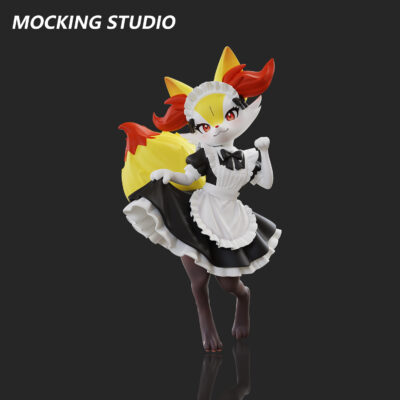 「Pre order」8-9cm Maid Braixen Figure,shipping in 2027 Q1