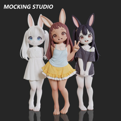 「Pre order」10cm Furry Bunny Girls Figure,shipping in 2027 Q2
